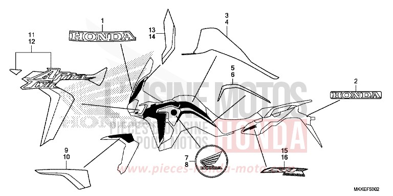 MARQUE/RAYURE (3) de Africa Twin GRAND PRIX RED (R380B) 2019